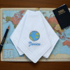 Travellers Handkerchiefs Set Personalised Globe-Trotters Gift Hankies