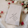 Wedding Handkerchief Mens Long Message Embroidered Hanky