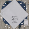 Happy Tears Gift Hanky Mans Personalised Handkerchief