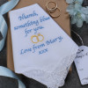 Wedding Handkerchief Ladies Long Message Embroidered Hanky