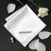 Personalised Satin Handkerchief White Satin Message Handkerchief