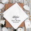 Personalised Wedding Hanky White Satin Gift Boxed Handkerchief