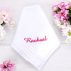 Ladies Handkerchief Personalised White Cotton Hanky