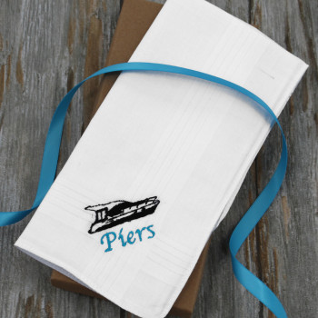 Mens Boat Handkerchief Yacht Sailing Personalised Hankies