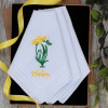 Freesia Flowers Handkerchiefs Personalised Embroidered Hankies Set