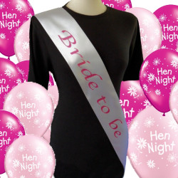 Personalised Bridal Sash White Pageant Party Sash