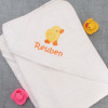 Personalised Hooded Baby Towel Duckling Embroidered Bath Towel