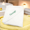 Personalised Baby Towel Embroidered White Hooded Towel
