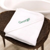 Personalised Baby Towel Embroidered White Hooded Towel