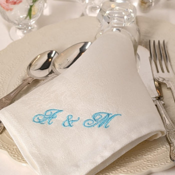 Personalised Dinner Napkin Damask Linen Table Napkin