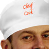 Skull Cap Personalised Chefs Hat White