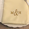 personalised cream napkin detail