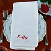 wedding cloth napkin embroidered name
