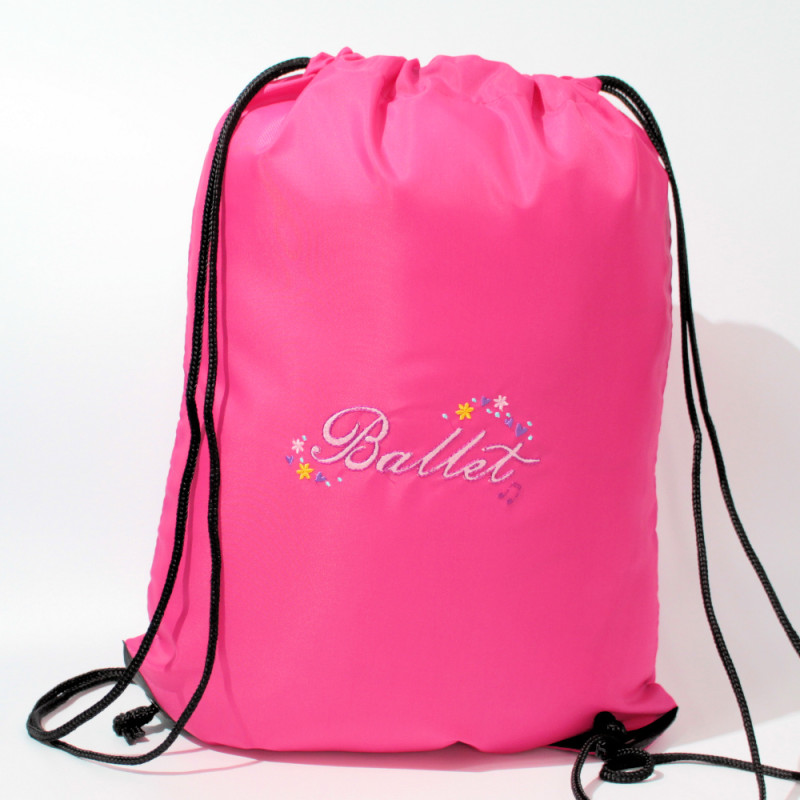 Pink Ballet Bag Embroidered Dance Shoes Carry Bag