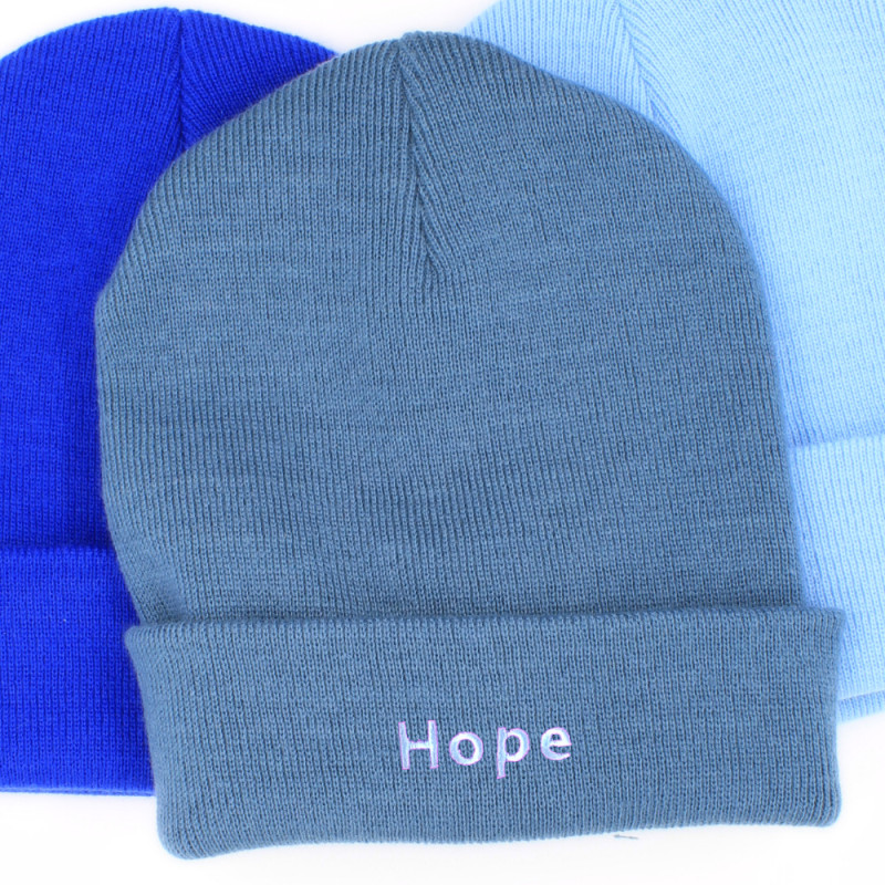 Personalised Beanie Hat Airforce Blue Cuffed Hat