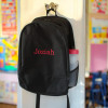 Personalised Backpack Black Embroidered 18L Rucksack