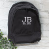 Personalised Backpack Black Embroidered 18L Rucksack