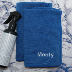 Personalised Microfibre Cloth Large Blue Cloth Polishing Car Cleaning