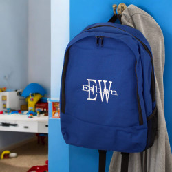 Personalised Backpack Royal Blue Embroidered Rucksack
