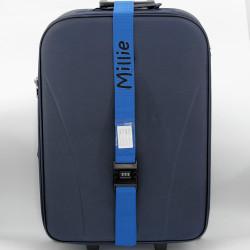 Luggage Strap Personalised Embroidered Blue Suitcase Strap