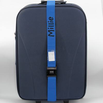 Luggage Strap Personalised Embroidered Blue Suitcase Strap