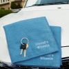 Personalised Cleaning Cloths Two Large Microfibre Car Cloth Blue