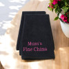 Black Microfibre Cloths Personalised Cleaning Cloth Gift Set