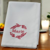 Personalised Cloth Napkins Monogram Leaves Dinner Napkin