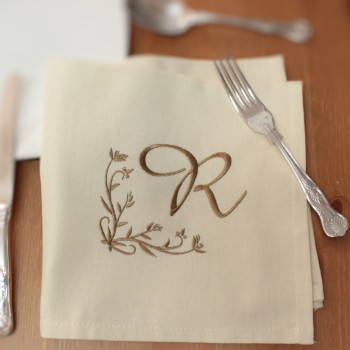 Personalised Table Napkins Monogrammed Dinner Napkin