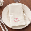 Personalised Napkins Couples Names Embroidered Cloth Napkin