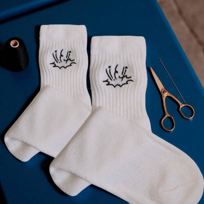 Printed or Embroidered Socks Business Name or Logo Personalised