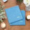 Personalised Cleaning Cloths Two Large Microfibre Car Cloth Blue