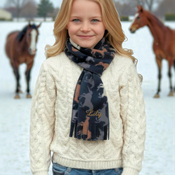 Childs Horses Scarf Personalised Pony Tassel Scarf