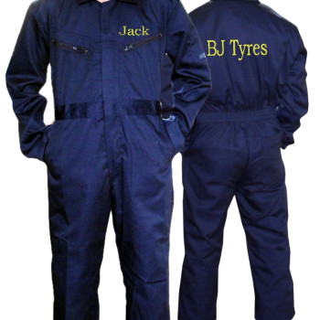 Childrens Personalised Overalls Coveralls Boilersuit Navy 12-13 yrs