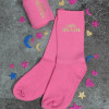 Custom Logo Socks Printed Pink Ladies Socks