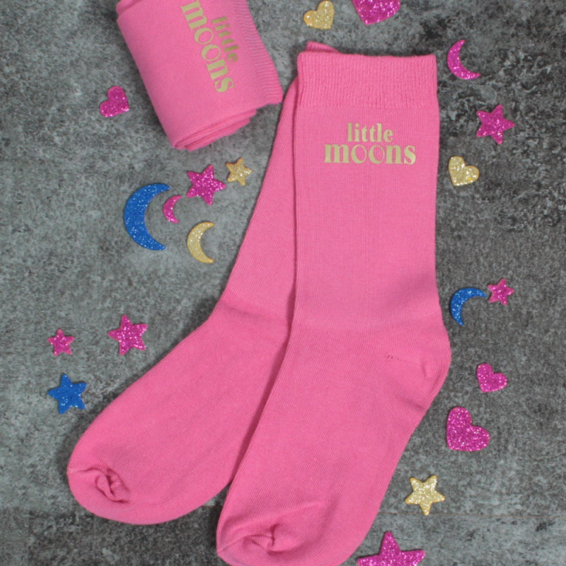 Custom Logo Socks Printed Pink Ladies Socks