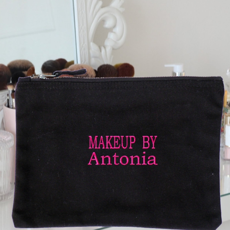 Makeup Bag Personalised Embroidered Cosmetics Case