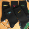 Personalised Socks Mens Black Cotton Socks