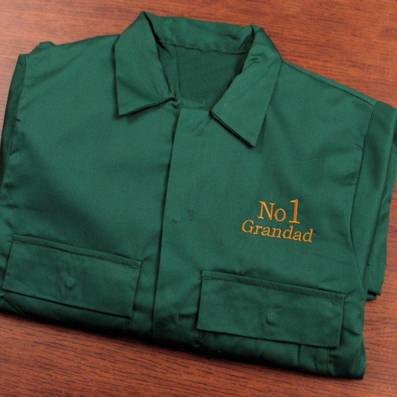 Personalised Overalls Green Mens Work Coveralls