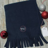 Personalised Fleece Scarf Mens Monogram Navy Scarf