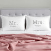 Personalised Pillowcases Mr and Mrs Printed White Pillow Case Set