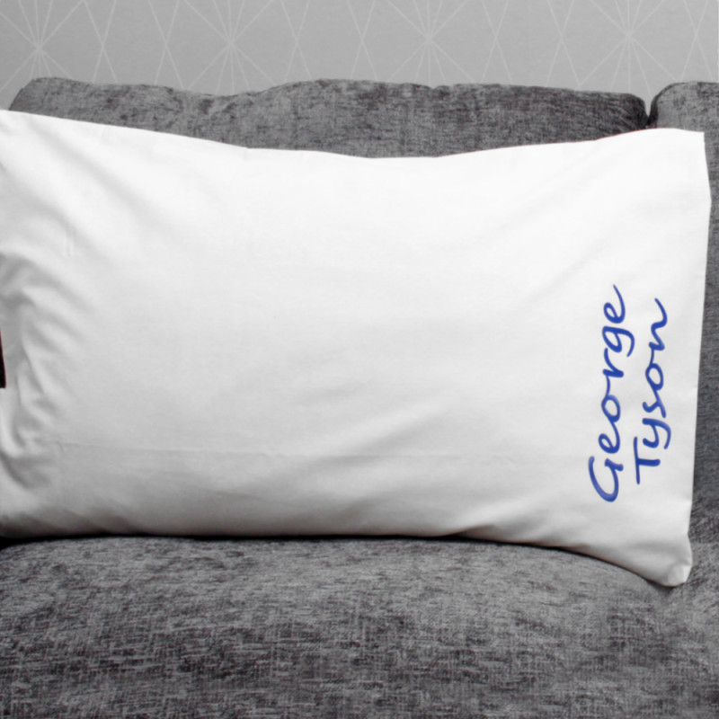 Personalised Printed Pillowcase Any Name White Pillowcase