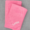 Personalised Microfibre Cloths Large Pink Cleaning or Car Cloths
