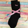 Personalised Socks Ladies Black Socks