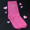 Personalised Pink Socks Printed Ladies Socks