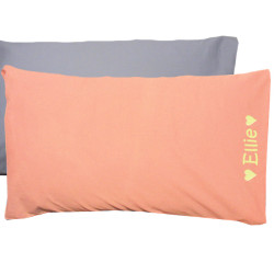 Personalised Pillowcase Kids Pink Embroidered Pillowcase