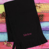 Personalised Scarf Black Fleece Winter Scarf