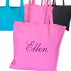 Personalised Shoulder Bag Pink Cotton Tote