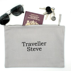 Personalised Travel Bag Toiletries Vanity Zip Case