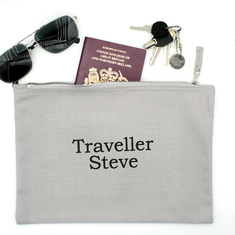 Personalised Travel Bag Toiletries Vanity Zip Case